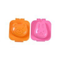 Benran Cute Cartoon Rabbit and Bear Boil Egg Sushi Rice Decorating Mold (Pack of 2) N3