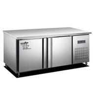 1.5m 8.8 cf. 2-Door Stainless Steel Under-Counter Worktop Commercial Cabinet Kitchen Bench Top Refrigerator Freezing... N2