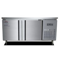 1.5m 8.8 cf. 2-Door Stainless Steel Under-Counter Worktop Commercial Cabinet Kitchen Bench Top Refrigerator Freezing... N3