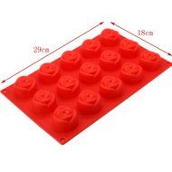 DUFUSTORE 1pc 15 Rose Cake Mold Chocolate Silicon Mould Pattern Random Color