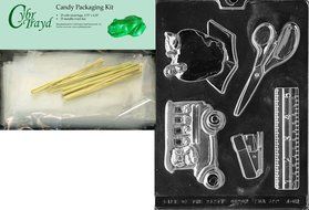 Cybrtrayd J082 Teacher&#039;s Kit Chocolate Candy Mold with Exclusive Cybrtrayd Copyrighted Chocolate Molding Instructions