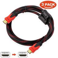 HDMI Male to Male Cable 5 Feet 3 Pack, Costech Gold-Plated Active HD 1080P 3D Ready 1.4V TV AV HDTV Video hemp... N4