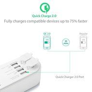BESTEK 6-Outlet Surge Protector 6.6ft Cord with 7.5A 4 USB Ports N15