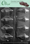 Cybrtrayd N024 3D Shells Chocolate Candy Mold with Exclusive Cybrtrayd Copyrighted Chocolate Molding Instructions