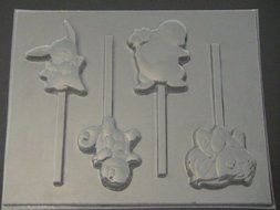 Pokerman Friends Chocolate Candy Lollipop Mold