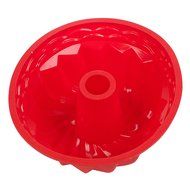 La Cucina Silicone Non-Stick Fluted Baking Ring Cake Pan Tray Dish (Red) N2