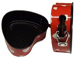 Cake Mould Red Heart Shaped Bake Ware (Set of 3) N9