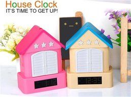 Fashion Creative Gift Silent House Cuckoo Gun-shot Desk Funny Talking Alarm Clocks N4