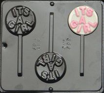 &quot;It&#039;s A Girl&quot; Chocolate Candy Mold Baby Shower 692