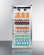 Summit SCR1005 48" Tall Beverage Merchandiser With Stainless Steel Trim LED Lighting &amp; Digital Thermostat In Slim...