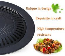 Superb good Black New Healthy Cooking Tool Barbecue Tray Korean Style Non-Stick Surface Cast Season Iron Griddle... N2