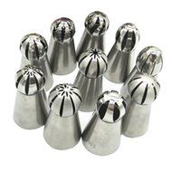 Swity Home 10 Set Stainless Steel Russian Icing Piping Nozzles Tips for Decorating Cake and Icing Cupcake, 1 Large... N4