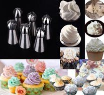 Swity Home 10 Set Stainless Steel Russian Icing Piping Nozzles Tips for Decorating Cake and Icing Cupcake, 1 Large... N5