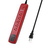 Poweradd 5-Outlet Surge Protector Power Strip 6ft Cord with Dual Smart USB Ports for TV, Laptop, Computer, Hair... N9