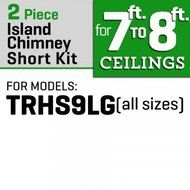 ZLINE 2-12 in. Short Chimney Pieces for 7 ft. to 8 ft. Ceilings N9