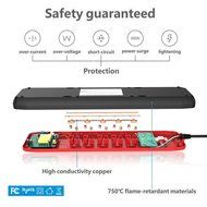 Poweradd 5-Outlet Surge Protector Power Strip 6ft Cord with Dual Smart USB Ports for TV, Laptop, Computer, Hair... N11