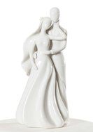 Silhouette of Love Cake Topper Figurine (White)