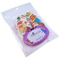 Santa Claus &amp; Stocking Christmas Cupcake Toppers for Cake Decorations, 4 Different Design, Pack of 95 N3