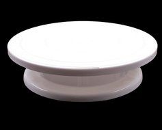 White Cake Turntable, Revolving Cake Decorating Stand, Cake Swivel Plate, Decoration Stand Platform Turntable... N2