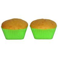 12 Green Silicone Baking Cups For Baking Cupcakes, Muffins, Mini Cakes Set by Dalysfort Stores Easy To Clean N5