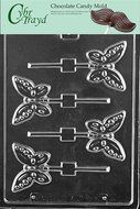 Cybrtrayd A134 Butterfly Lolly Chocolate Candy Mold with Exclusive Cybrtrayd Copyrighted Chocolate Molding Instructions