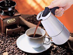 6-Cup Stovetop Espresso Maker Italian Moka Coffee Pot - Best Polished Stainless Steel Coffee Percolator with Permanent... N14