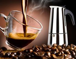 6-Cup Stovetop Espresso Maker Italian Moka Coffee Pot - Best Polished Stainless Steel Coffee Percolator with Permanent... N15