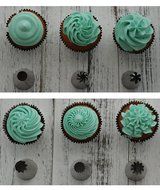 BeBeFun 304 Stainless Steel Extra-Large/ Jumbo Classical Cup Cake Piping Icing Decoration Tips Set. Include French... N2