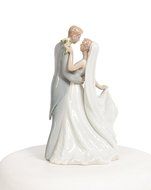 Elegant Porcelain Wedding First Kiss Bride and Groom N2