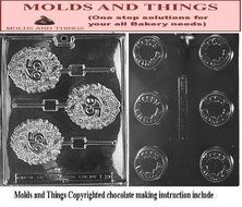 65TH LOLLY Chocolate Candy Mold and Happy birthday Cookie Numbers and letters chocolate candy mold with &copy; molding...