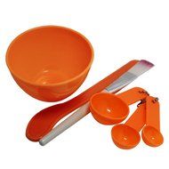 MEXUD-New 4 in 1 Makeup Beauty DIY Facial Face Mask Bowl Brush Spoon Stick Tool Set (Hot pink) N14
