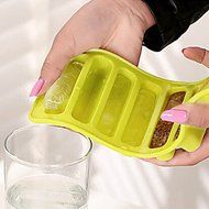 Sher Silicone Ice Cube Tray Mold Ice Mould Fits For Water Bottle Ice Cream Markers Tools(Random Color) N2