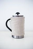 French Press Coffee Cover (12-cup, Grey Velvet) N15