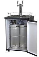 Kegco Homebrew Kegerator Triple Faucet Ball Lock Keg Dispenser Black N12