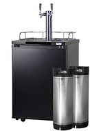 Kegco Homebrew Kegerator Triple Faucet Ball Lock Keg Dispenser Black N13