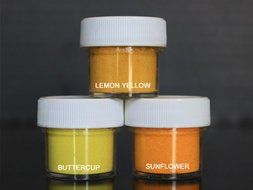 Petal Dust Set of 3 Lemon Yellow / Buttercup / Sunflower