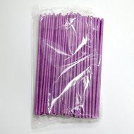 Dealglad 100pcs Paper Lollipop Sucker Sticks for Cake Pops Candy, 6-inch By 5/32-inch (Purple)