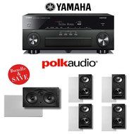 Polk Audio Vanishing Series 5.0 High Performance In-Wall Home Theater Speaker System with Yamaha AVENTAGE RX-A860BL...