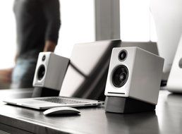 Audioengine A5+ Premium Powered Speaker Pair (Carbonized Solid Bamboo)