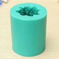 UR Bakeware Silicone Rose Flower Candle Mold Soap Mould Cylinder Wedding DIY Baking Molds N8