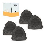 Theater Solutions 4R6L Outdoor Lava 6.5" Rock 4 Speaker Set with Wire for Yard Pool Spa Patio Garden