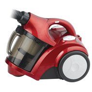 Ovente Bagless Cyclonic Vacuum Features Automatic Cord Rewind (Red)