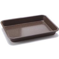 casaWare Ceramic Coated NonStick 9 X 13 x 2-Inch Rectangular Cake Pan (Cream/Purple) N4