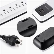 Poweradd 5-Outlet Surge Protector Power Strip 6ft Cord with Dual Smart USB Ports for TV, Laptop, Computer, Hair... N13