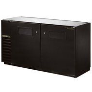 True TBB-24GAL-60 Back Bar Cooler 60" 2 Section 2 Black Solid Doors