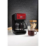 12-Cup Programmable Modern Design Coffee Maker In Red N4