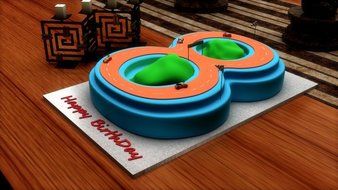 Euro Tins Numeric cake pan 25cm birthday cake tin number eight 8 large 10&quot; cake mold N3