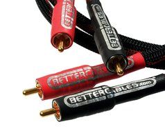 3.28 feet (1 meter) Better Cables RCA Cables - Stereo PAIR (2 cables) - Silver Serpent Anniversary Edition Audio... N7