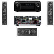 Klipsch KL-6504-THX In-Wall LCR Speaker-3.0 Denon AVR-X4000 IN-Command 7.2- White