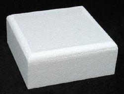 Oasis Supply 747720 Dummy Square Contour Cake, 10" x 10" x 4", White